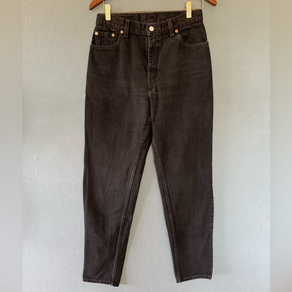 Vintage Levi’s 550 Black Relaxed Fit Tapered mom Jeans Women’s 10 Regular - Picture 4 of 13